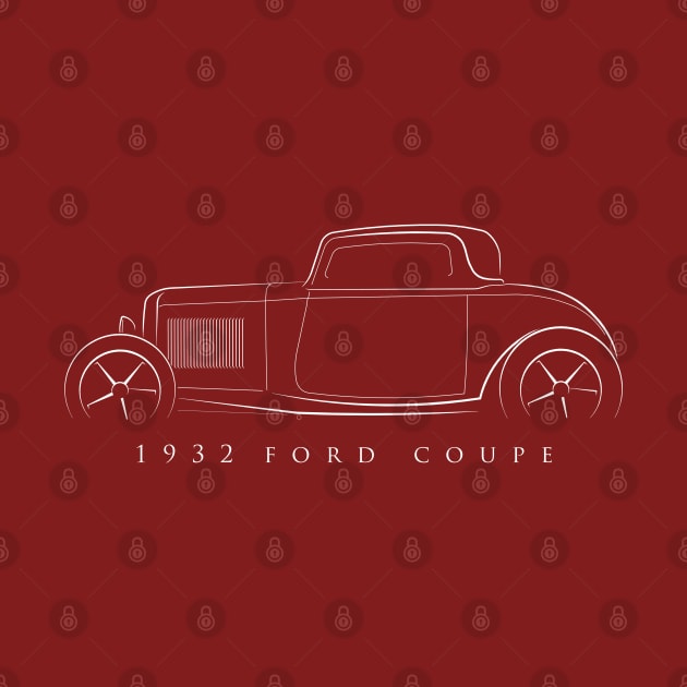 1932 Ford Model A Coupe - profile stencil, white by mal_photography