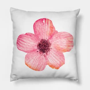 flower watercolor painting Pillow