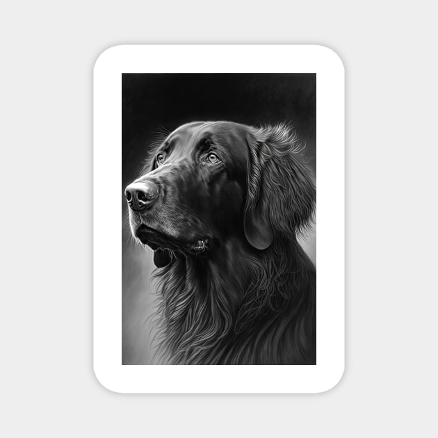 Flatcoated retreiver "marcy" Magnet by TheMadSwede