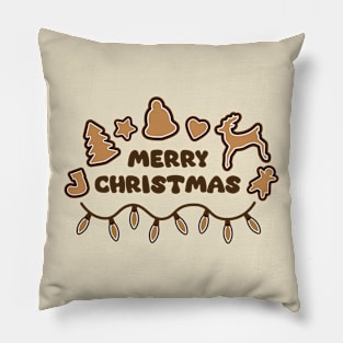 Merry Christmas - Gingerbread Pillow