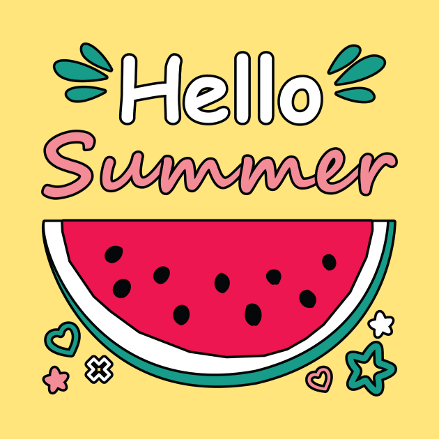 Hello Summer watermelon design by WAADESIGN