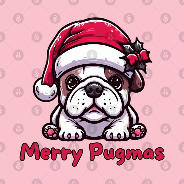 Merry Pugmas Funny Christmas Pug Dog Pet Puppy Xmas Secret  Santa by Japanese Fever