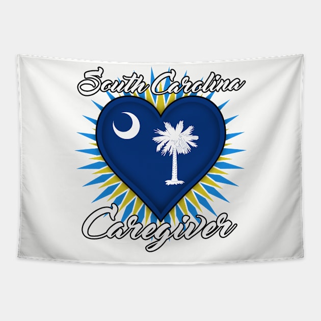 South Carolina Caregiver (white font) Tapestry by WCN Store