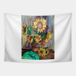 Sunflowers still life Tapestry