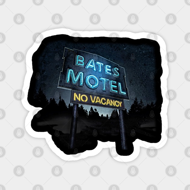 Bates Motel Sign Magnet by Alema Art