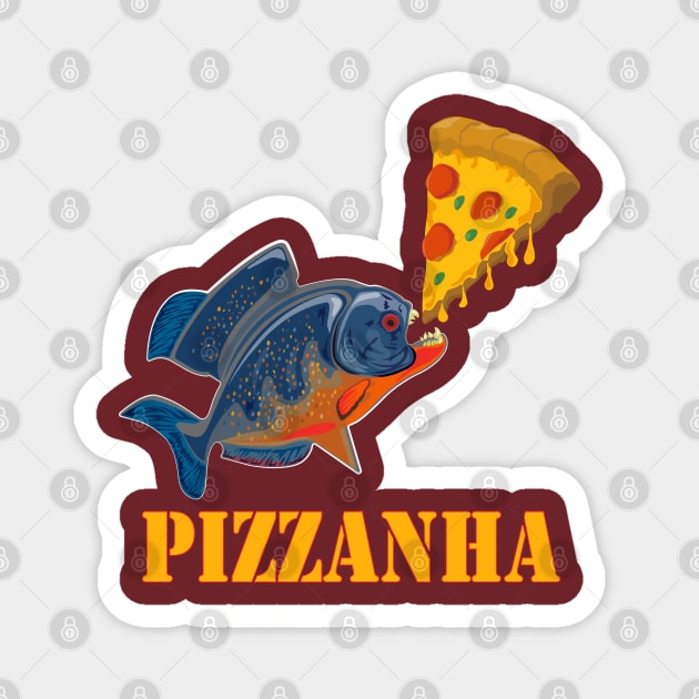 Piranha or pizzanha Magnet by tepy 