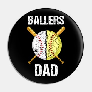 Ballers Dad Baseball Player Pin