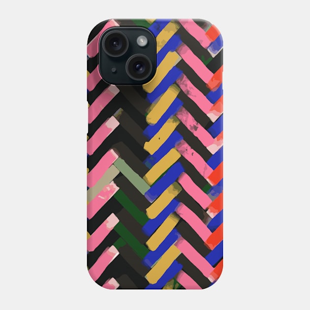 Modern abstract geometric chevron texture Phone Case by dvongart