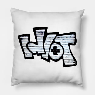 Idiot Graffiti Pillow