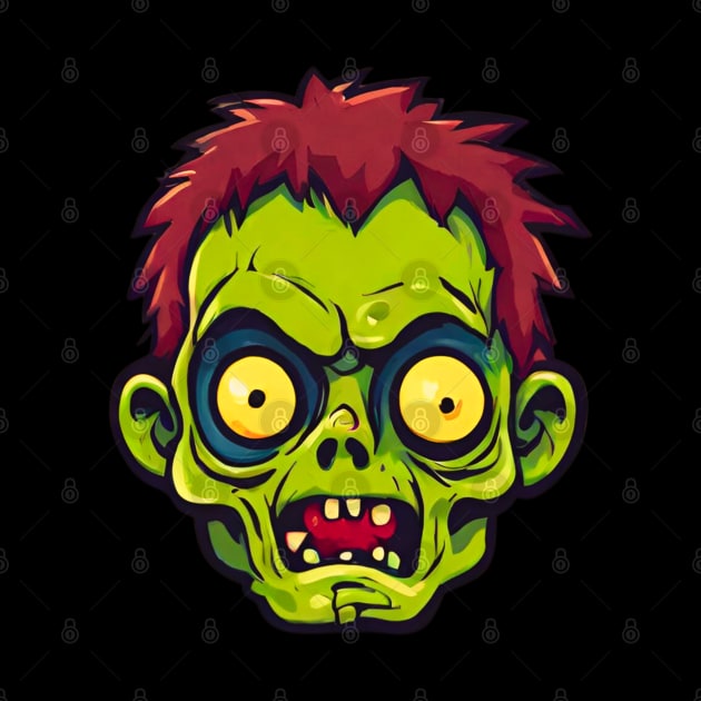 The Green Face Zombie -Halloween by Whisky1111