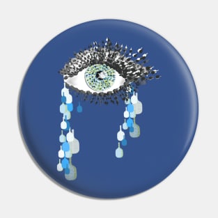 There are no tears in pickleball. by Pickleball ARTWear Pin