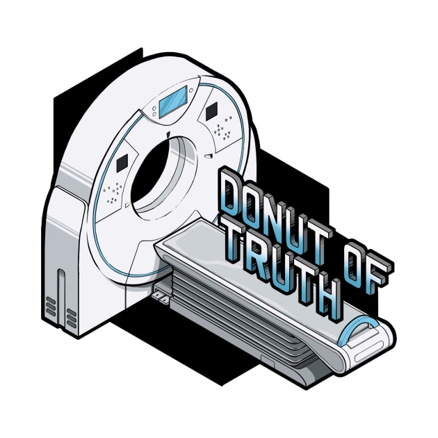 Donut of truth - CT scanner isometric illustration by daddymactinus