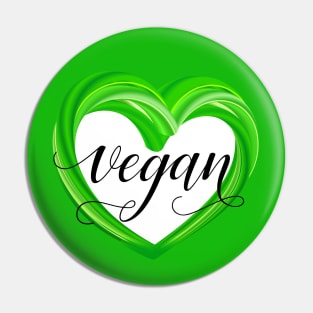 Vegan heart Pin