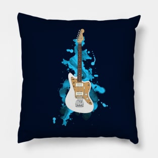 Offset Style Electric Guitar White Blonde Color Pillow