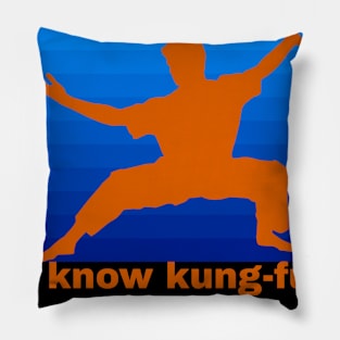 I  know kung-fu t-shirt Pillow