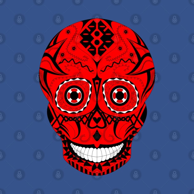 the red pattern skull in ecopop by jorge_lebeau