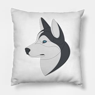 Siberian Husky - linear dog Pillow