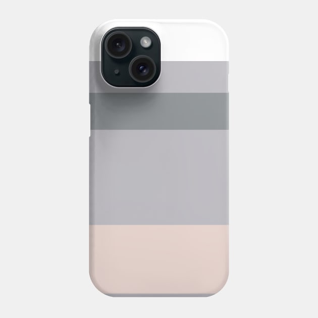 A prime combination of Very Light Pink, Philippine Gray, Silver and Lotion Pink stripes. Phone Case by Sociable Stripes