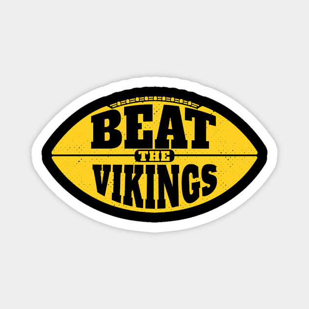 Beat the Vikings // Vintage Football Grunge Gameday Magnet by SLAG_Creative