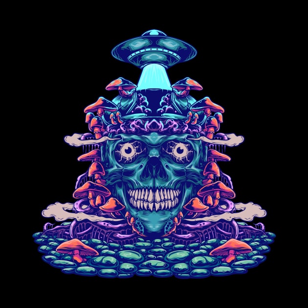 Skull Trippy by phsycartwork