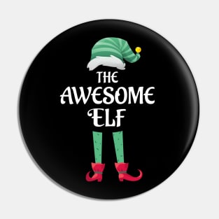 The Awesome Elf Christmas Matching Pajama Family Party Gift Pin