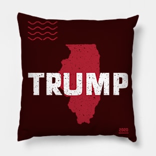 Trump Illinois 2020 - Red Wave, Red State Pillow