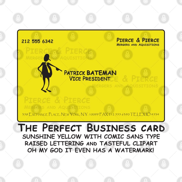 Patrick Batemen Comic Sans Business Card by Meta Cortex