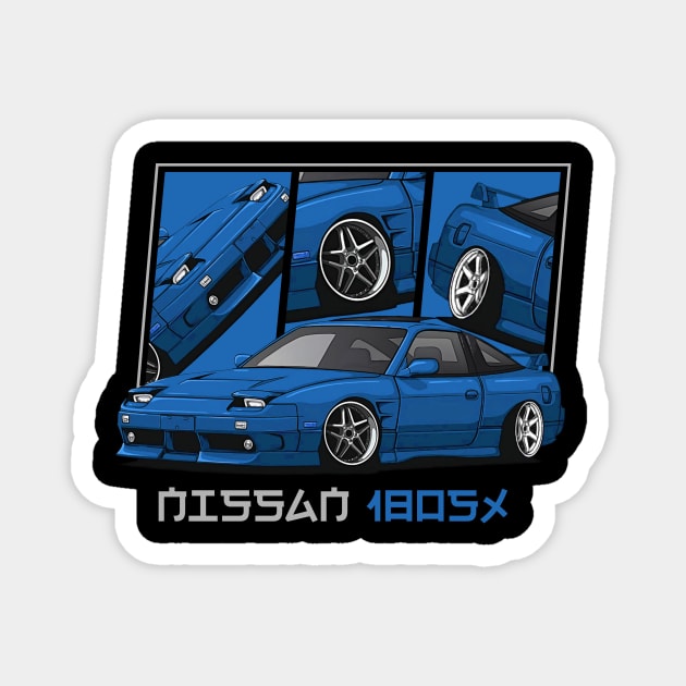 Nissan 180SX JDM Car Magnet by T-JD