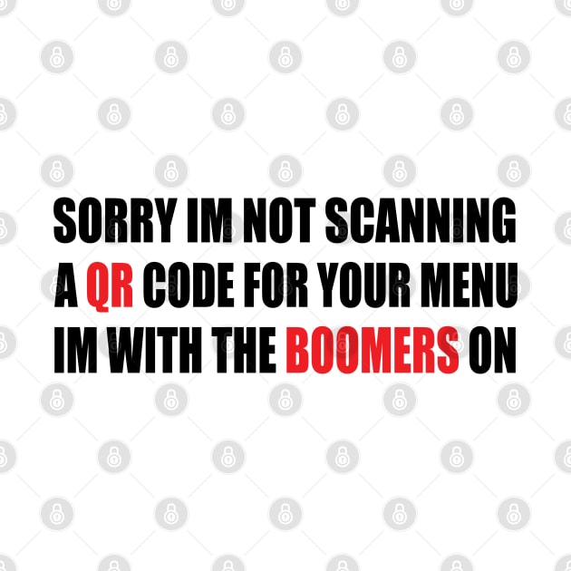 sorry im not scanning a QR code for your menu by S-Log