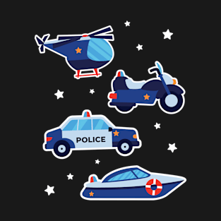 Police Vehicles T-Shirt