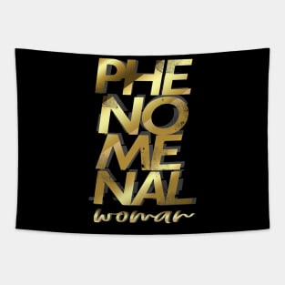 'Gold Phenomenal Woman' Cool Phenomenal Woman Gift Tapestry