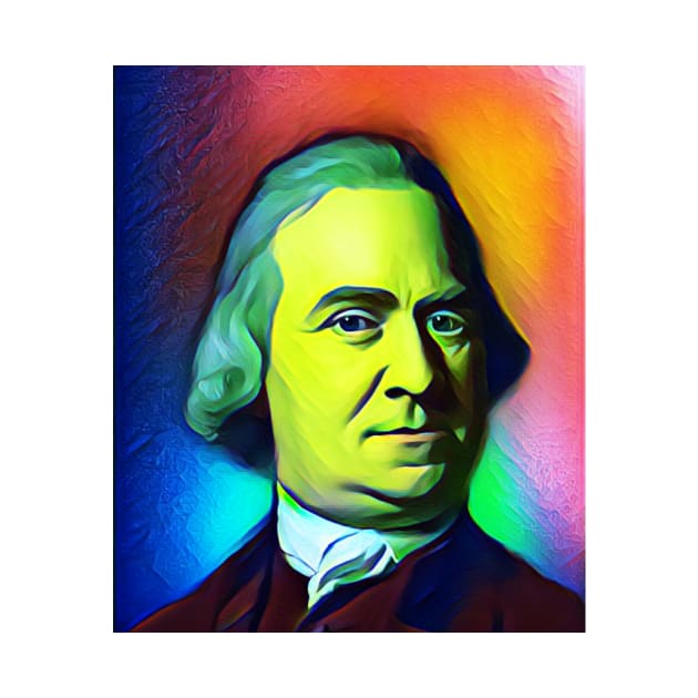 Samuel Adams Colourful Portrait | Samuel Adams Artwork 7 by JustLit