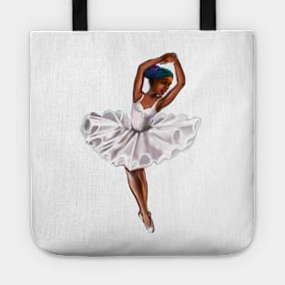 African America ballerina with ombre braids - brown skin ballerina Tote