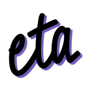 Greek Alphabet: eta (black-purple) T-Shirt