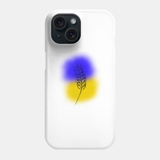 the wheat spike on the Ukrainian flag Phone Case