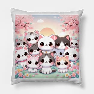 Kawaii Cats Pillow