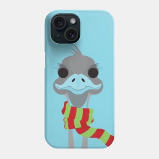 Emu in a Christmas scarf Phone Case