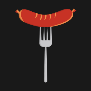 Sausage on a Fork BBQ Grill T-Shirt