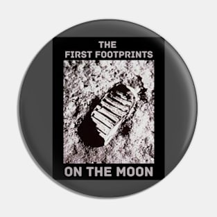 The first footprints on the Moon vintage Classic T-Shirt Pin