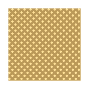 Beige Polka Dots Pattern on Brown Background T-Shirt