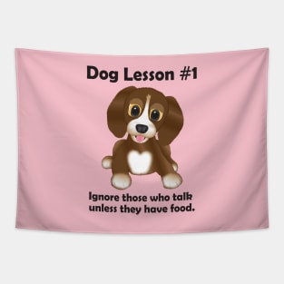 Dog Lesson #1 Tapestry