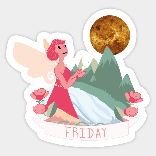 Days of the week - Friday - Freya - Sticker | TeePublic