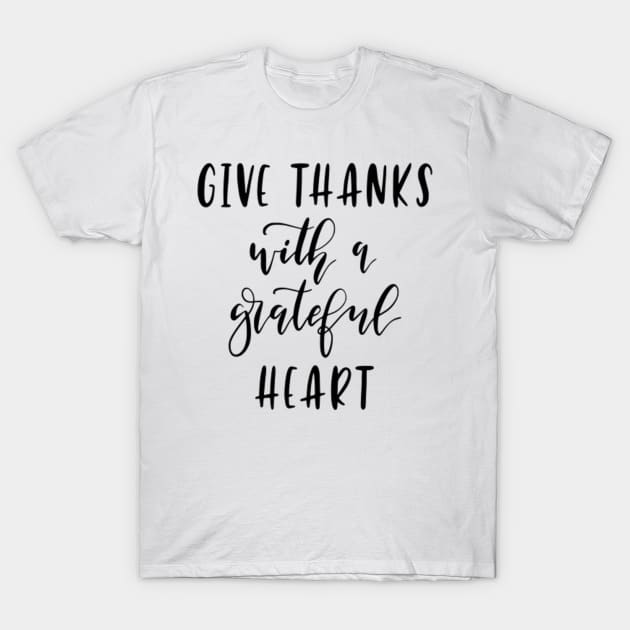 Grateful Heart Graphic T-Shirt In Black