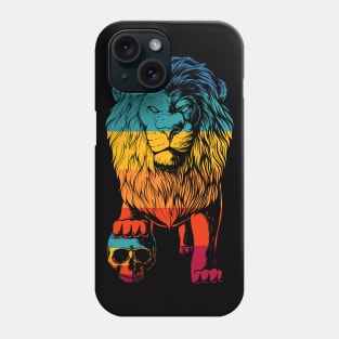 Vintage Skull Crashing Lion Phone Case