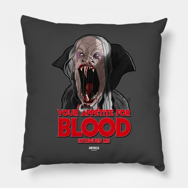 Dwight Renfield Pillow by AndysocialIndustries