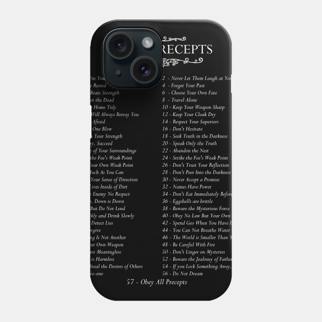 The 57 Precepts of Zote Phone Case by TheRedAndBlack