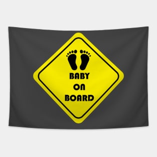 Baby on board caution sign Tapestry