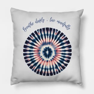 Breathe Deeply, Live Mindfully Yoga Meditation Zen Pillow