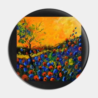 Red poppies Pin