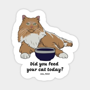 Did you feed your cat today? Magnet
